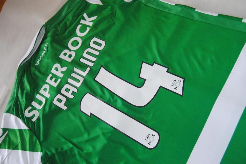 Sporting Lisbon Home 2015-16 Paulino #14 Soccer Jersey - Click Image to Close